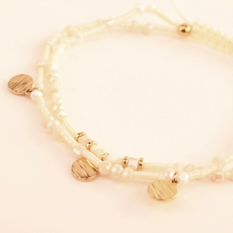Pulsera Doble Perlas