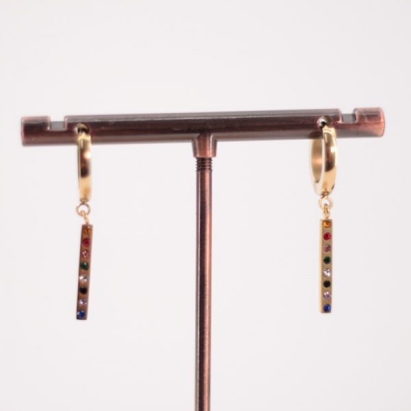 Pendientes Palito Colores Dorado
