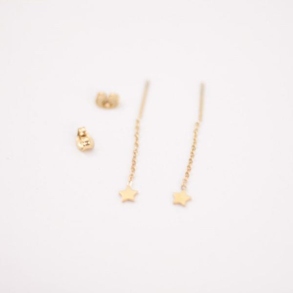 Pendientes Cadenita Estrella