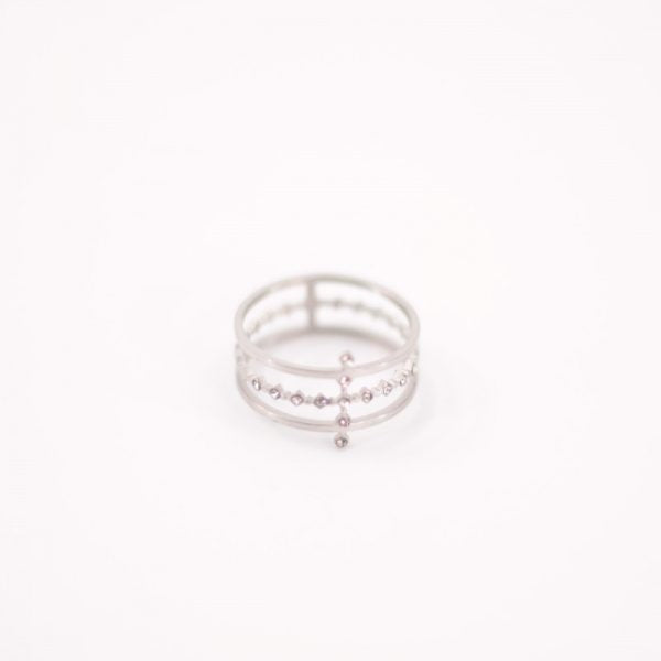 Anillo Cruz Circones Plata
