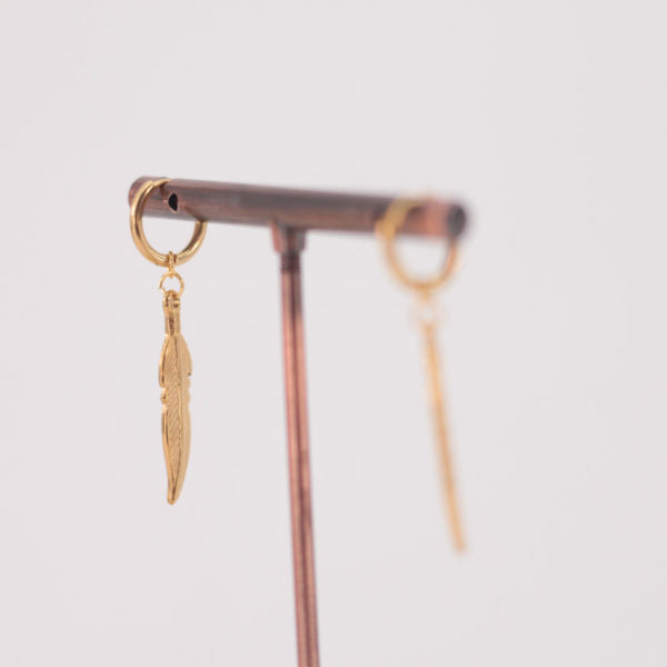Pendientes Aro Pluma