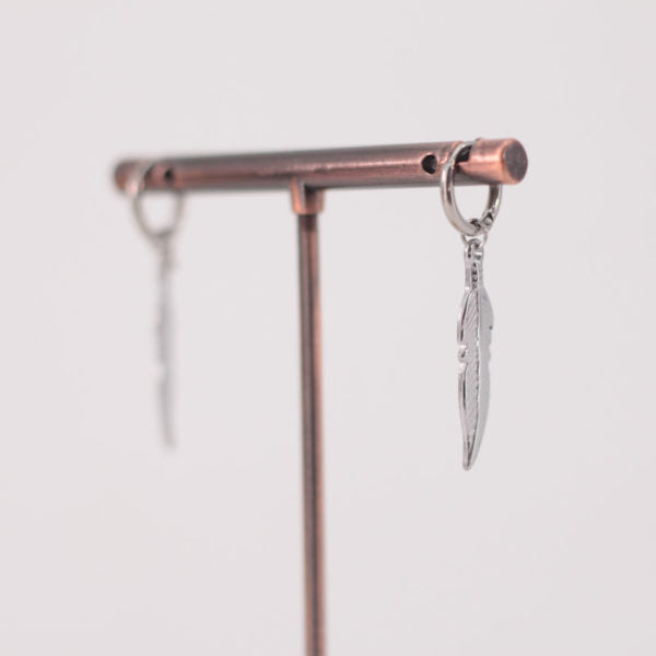 Pendientes Aro Pluma