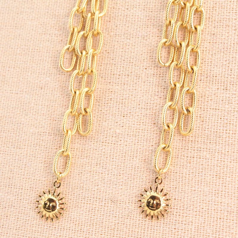 Pendientes Cadenas Sol