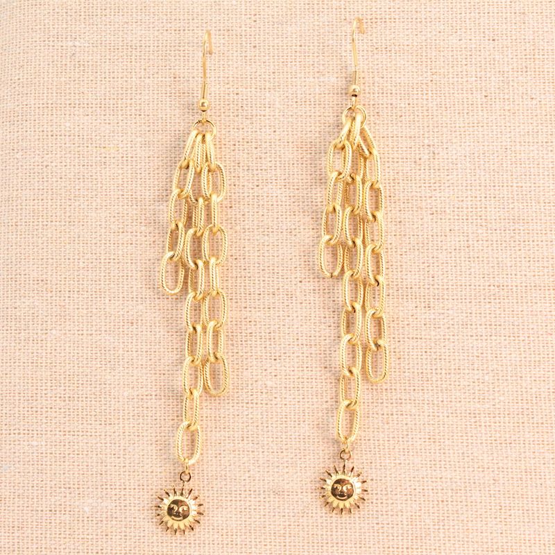 Pendientes Cadenas Sol
