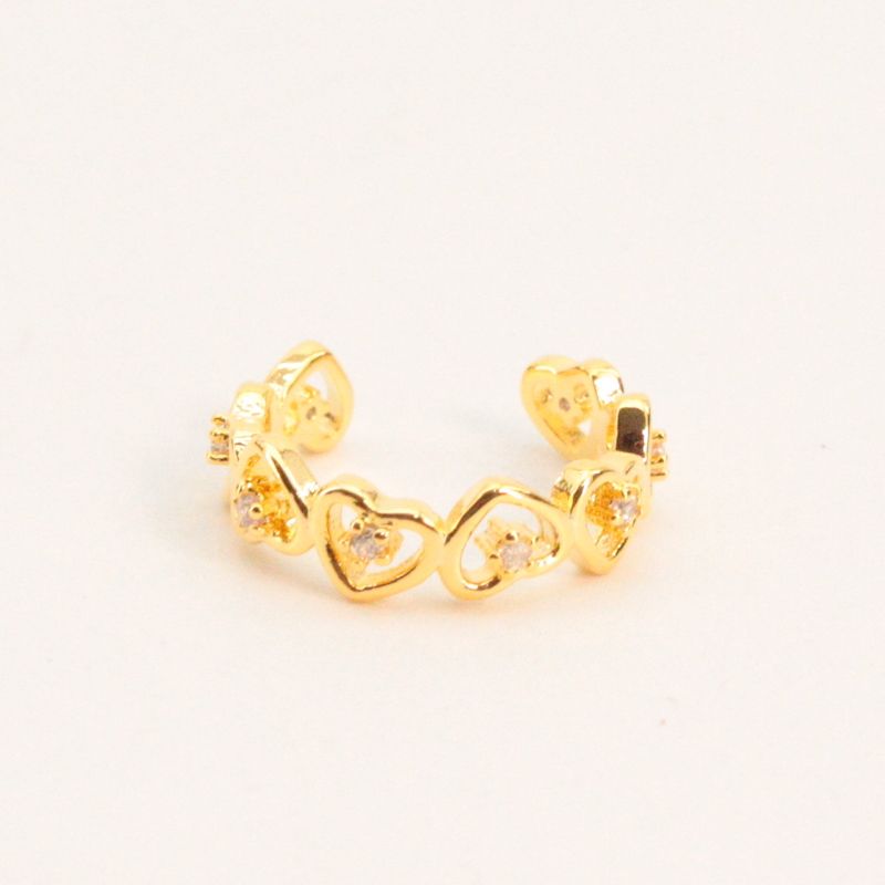 Ear Cuff Corazones (Una unidad)