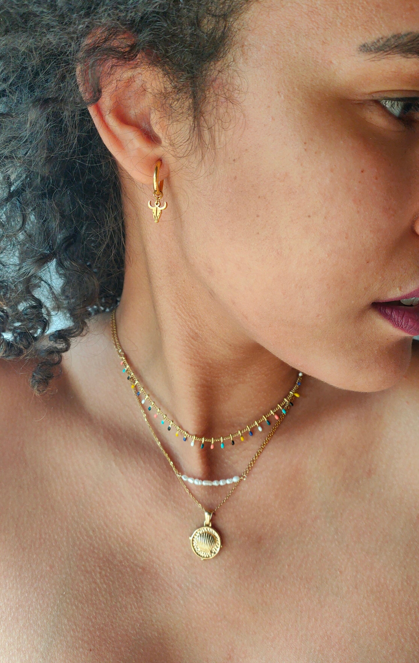 Colgante Mil I Colores Dorado
