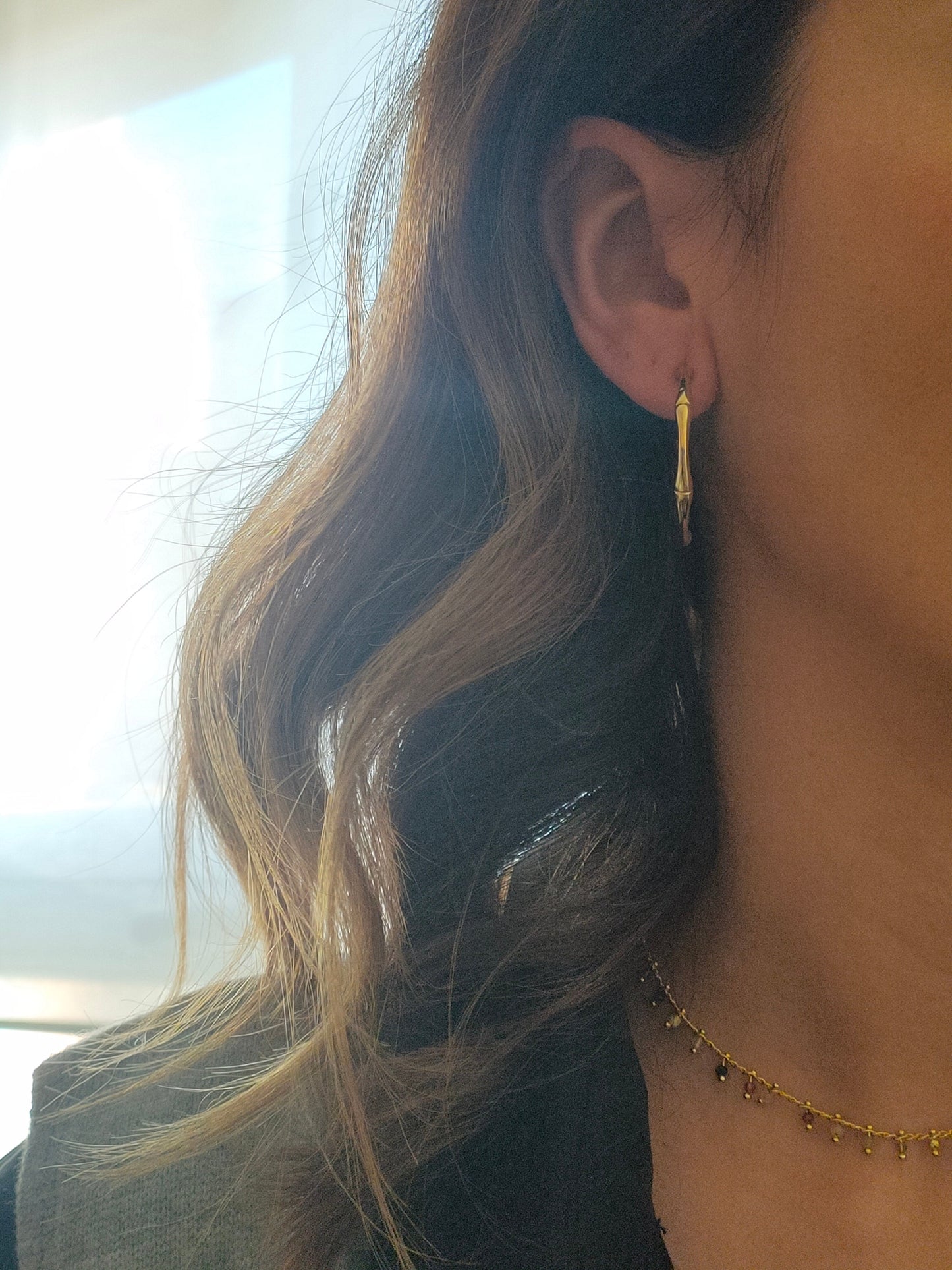 Pendientes Aro Bambú