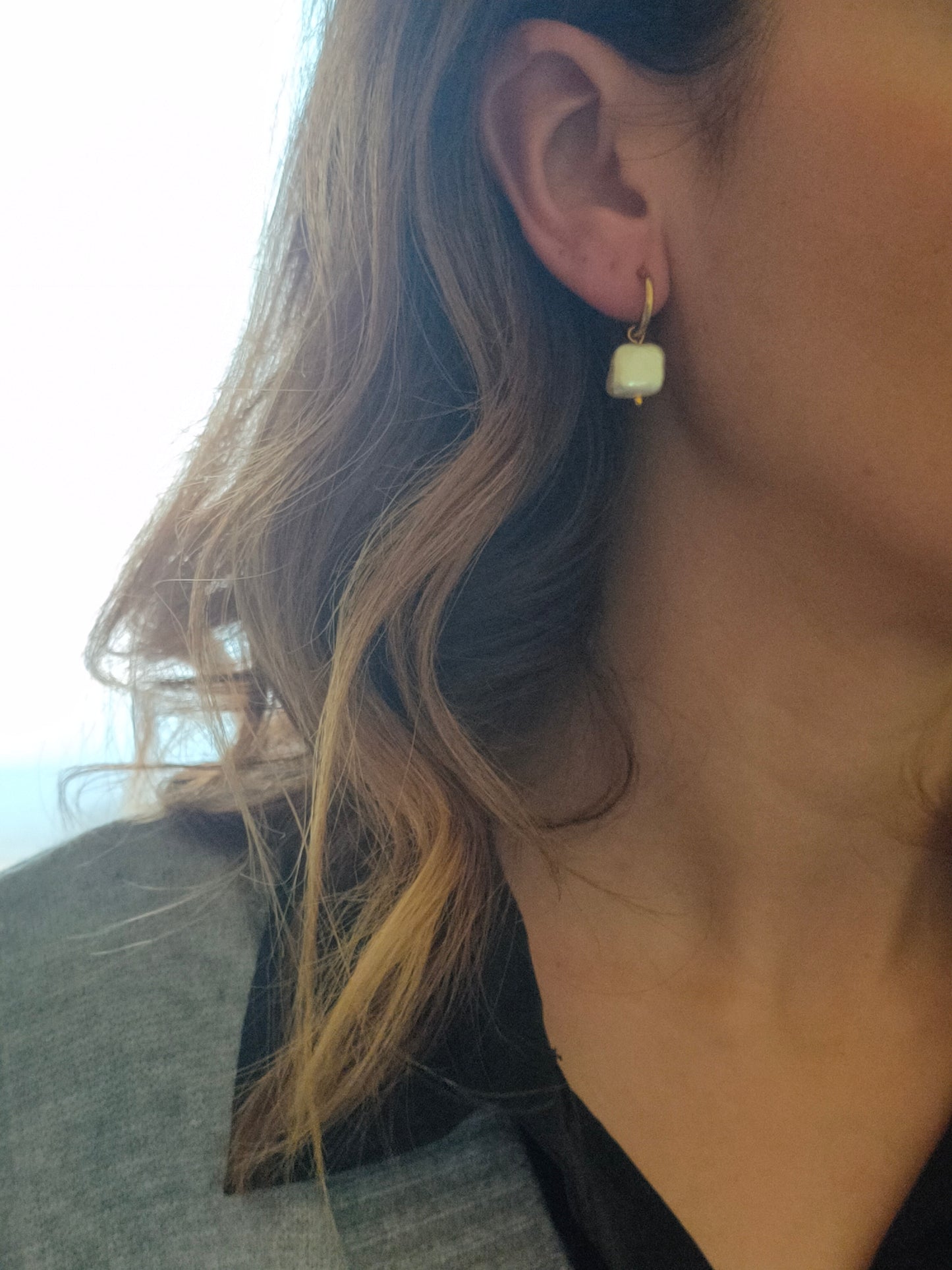 Pendientes Aro Perlas