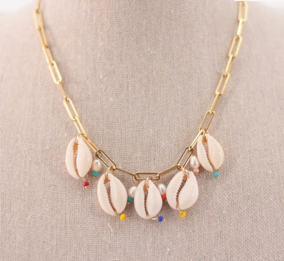 Colgante Eslabones y Conchas