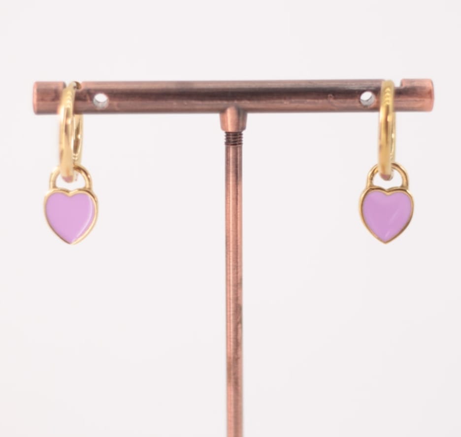 Pendientes Corazón Esmaltado