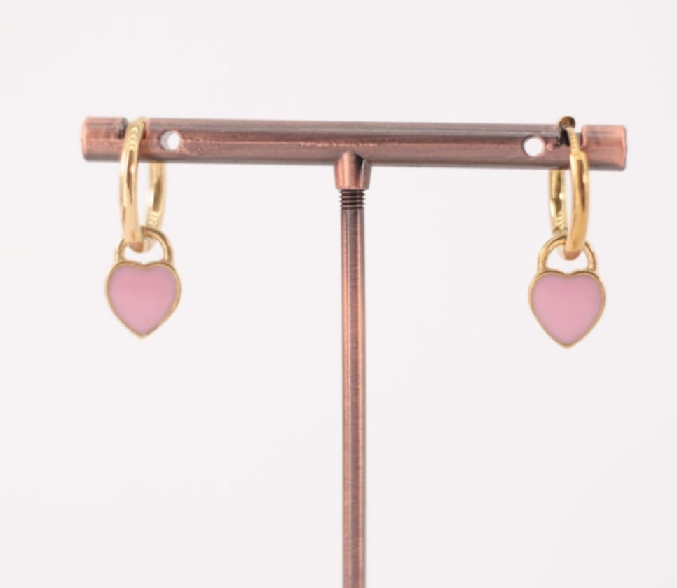 Pendientes Corazón Esmaltado
