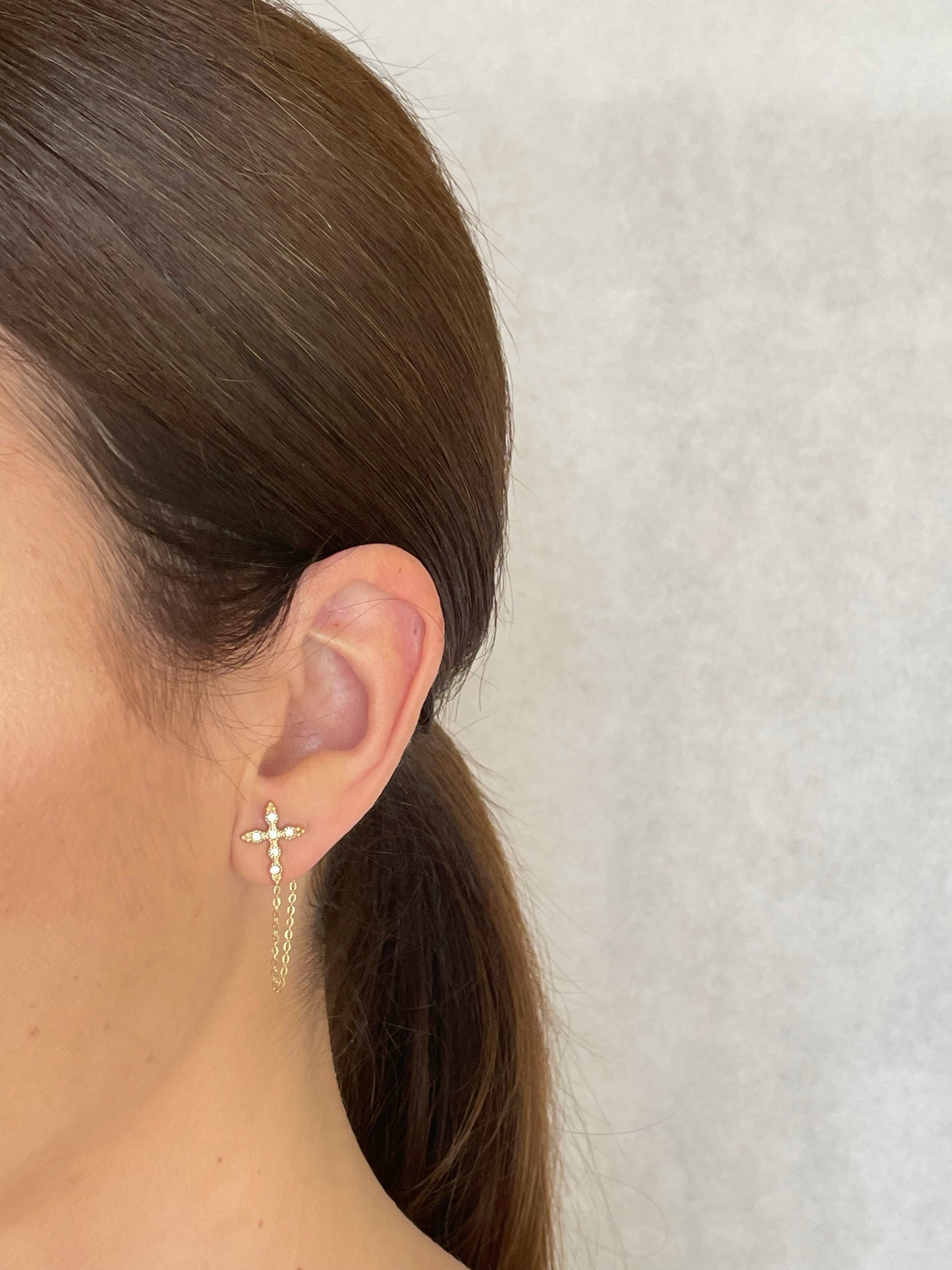 Pendientes Cruz Cadenita