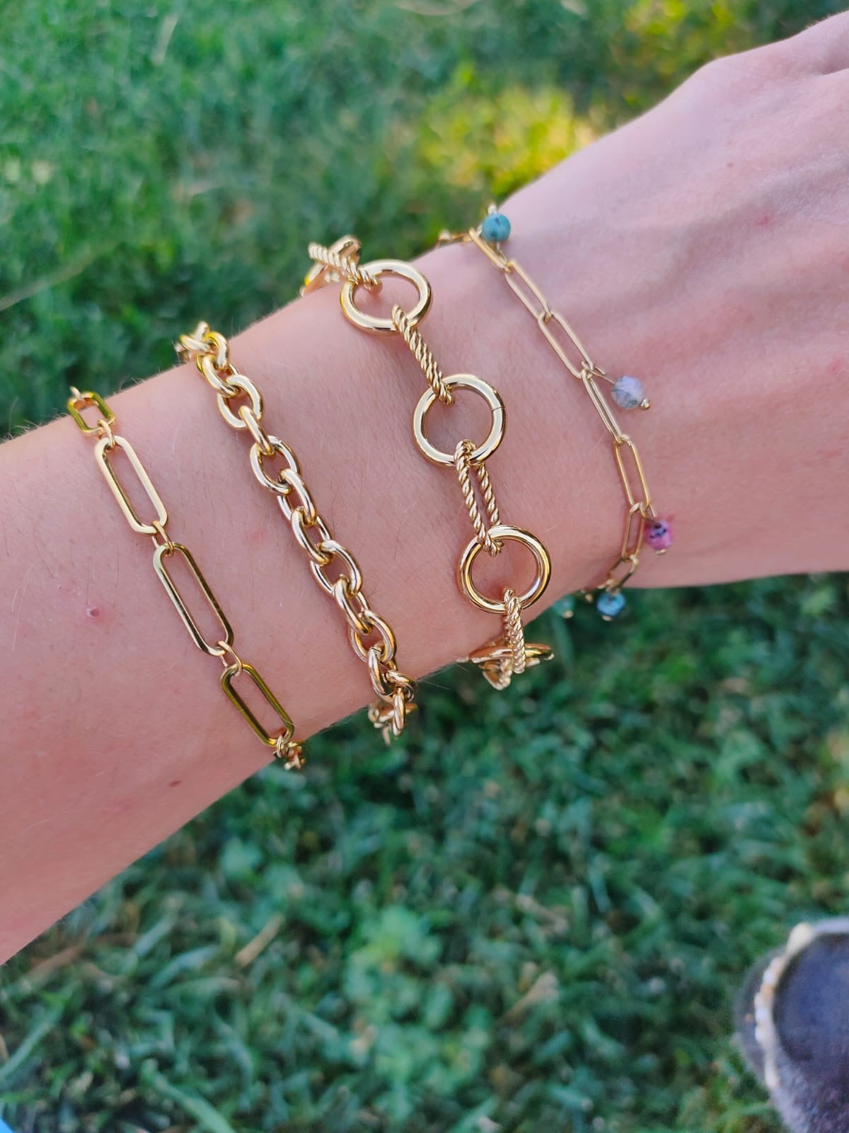 Pulsera Eslabones y Piedras