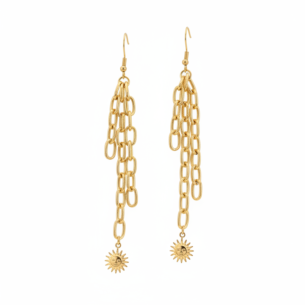 Pendientes Cadenas Sol
