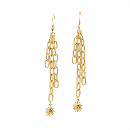 Pendientes Cadenas Sol