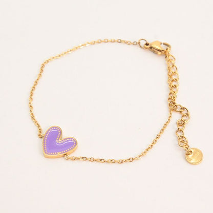 Pulsera Corazón Esmaltado