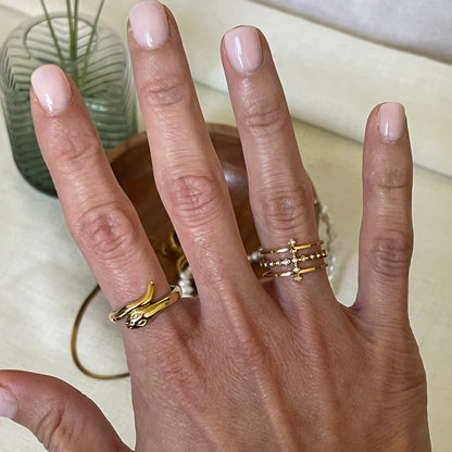 Anillo Cruz Circones Plata